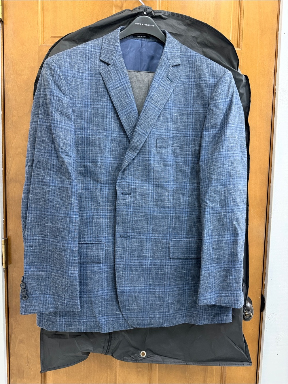 Pronto Uomo Light Blue Glen Plaid Sport Coat